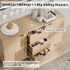 Jojoka Storage Cabinet with 3 Drawers, Modern Cabinet with Adjustable Shelf and 2 Door for Living Room,Oak - 4 of 4