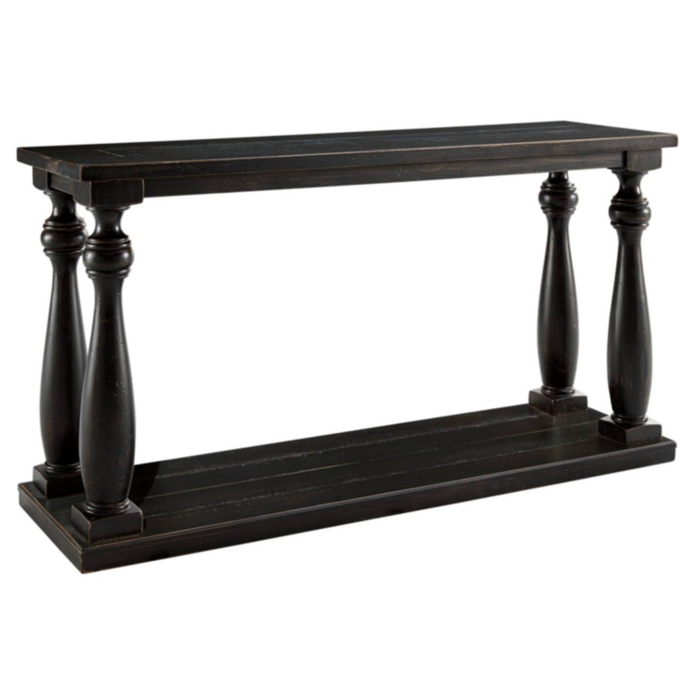 UPC 024052293791 product image for Mallacar Sofa Table Black - Signature Design by Ashley: Rustic 60