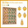 Unique Bargains Glass Decorative Hanging Tree Ornament Balls 1"-1.5" 75 Pcs - 3 of 4