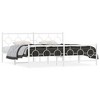 vidaXL White King Bed Frame with Headboard/Footboard - Steel Metal Bedroom Furniture - 2 of 4