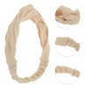 Unique Bargains Women's Simple Solid Elastic Cross Headwrap 1 Pc - 3 of 4