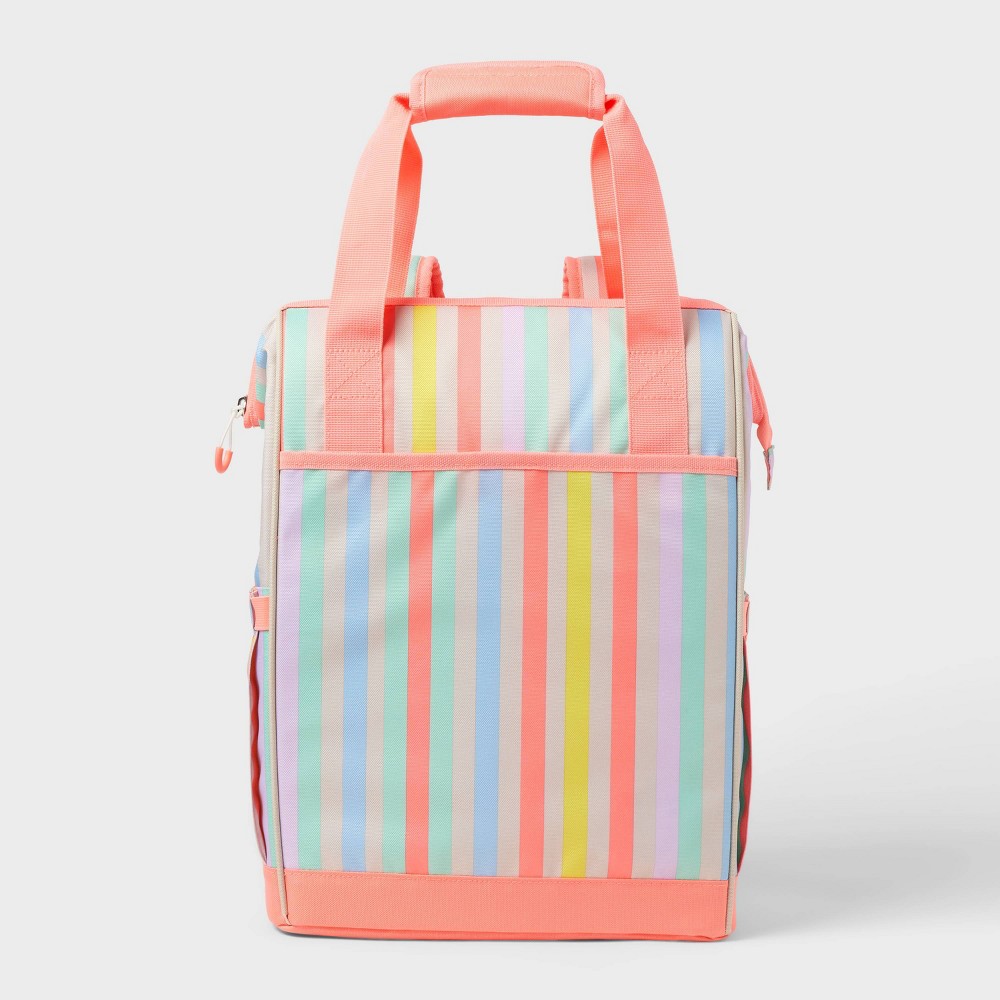 24 Cans/20.4qt Backpack Cooler - Sun Squad™ Striped