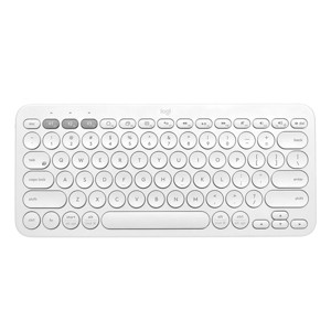 Logitech K380 Wireless Multi-Device Bluetooth Keyboard for Windows, Mac, iOS, Android, Phones, and Tablets, Compact Small Footprint, Off White - 1 of 4