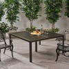 NicBex Outdoor Square Dining Table Alluminum Patio Metal Woven Tabletop,6125" W x 61.25" D x 29" H - 2 of 4