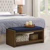 CAVINAS Retro 2-Tier Accent Shoe Bench Rock with Cushion & Lower Shelf,Multifunctional Storage Bench for Entryway,Living Room - 2 of 4