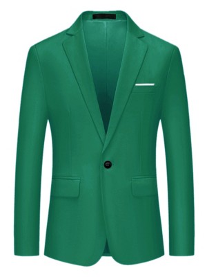 Lars Amadeus Men's Dress Slim Fit Single Breasted One Button Suit Sports Blazer