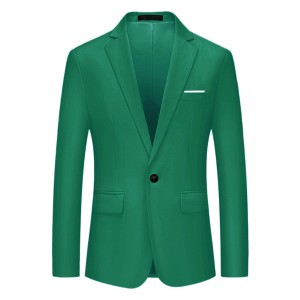 Lars Amadeus Men's Dress Slim Fit Single Breasted One Button Suit Sports Blazer - 1 of 4