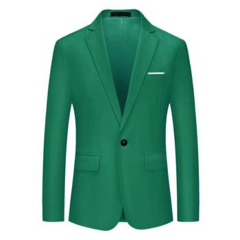 Lars Amadeus Men's Dress Slim Fit Single Breasted One Button Suit Sports Blazer