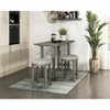 TiramisuBest Industrial Counter-Height Bench - Light Gray Foam-Cushioned Seat for Kitchen & Dining - 4 of 4