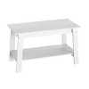 Coffee Table for Living Room, Farmhouse Coffee Table with 2 Storage Shelves, Wood Living Room Table - 4 of 4