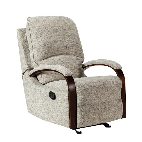 Rocker recliner with wooden arms new arrivals