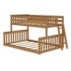 Max & Lily Twin over Full Low Bunk Bed with Ladder on End For Kids - image 2 of 4