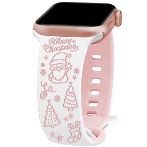 HTUTWOO Christmas Apple Watch Band, Soft Silicone Sport Strap 38/40/41/42/44/45/49mm for iWatch Series 10 9 8 7 6 5 4 3 2 SE Ultra - 1 of 4