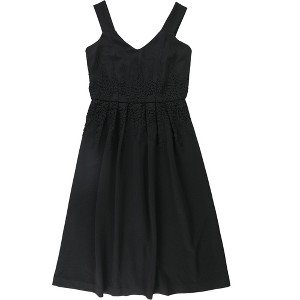 Alfani Womens Lace-Trim Fit & Flare Dress - 1 of 2