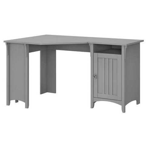 Bush Furniture Cabot 60W Corner Desk with Storage Modern Gray