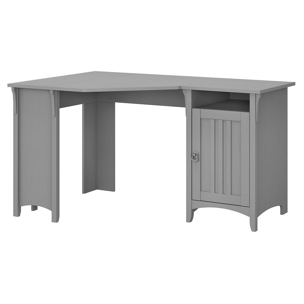 Photos - Office Desk Salinas Corner Desk with Storage Cape Cod Gray - Bush Furniture: Laminated