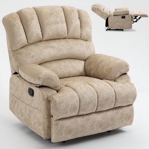 CENGHU Large Manual Recliner Chair in Fabric, Adult Sofa Chair, Recliner Chair for Adult, Mid Century Modern Pushback for Living Room, Bedroom - 1 of 4