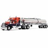 Kenworth W990 w/76" Mid-Roof Sleeper & Brenner Chemical Grade Tanker Trailer Red & Blue 1/64 Diecast Model by DCP/First Gear - 2 of 3