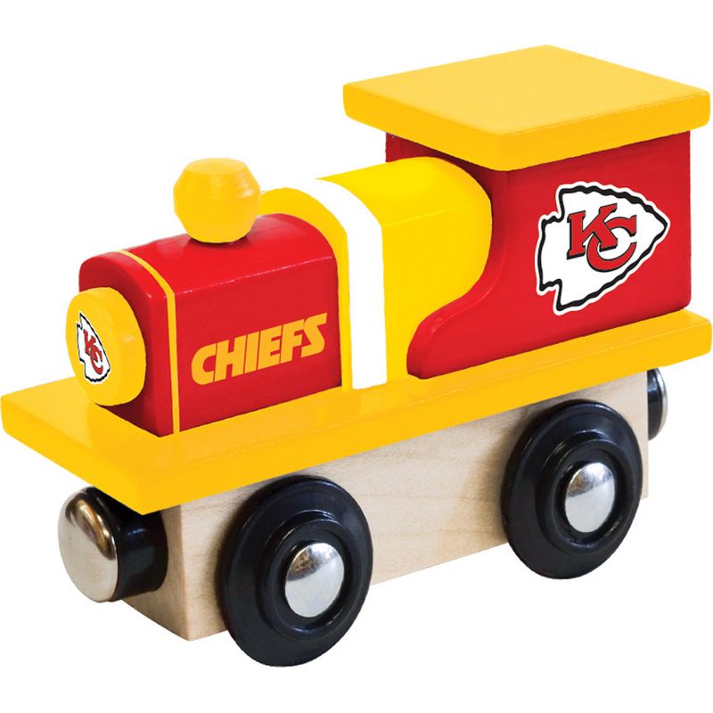 MasterPieces Officially Licensed NFL Kansas City Chiefs Wooden Toy Train Engine For Kids, 2 of 6