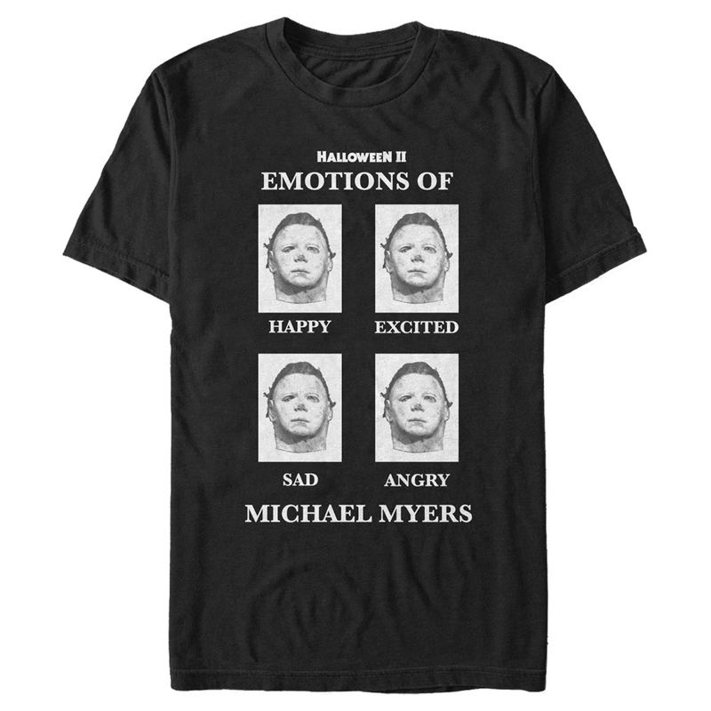 Men's Halloween II Emotions of Michel Myers T-Shirt, 1 of 6