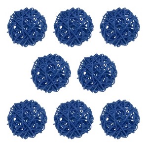 Unique Bargains Wicker Rattan Decorative DIY Crafts Balls for DIY Crafts 8 Pcs - 1 of 4