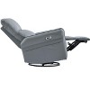 Sapphtopaz Leather Accent Chair Glider Rocking Recliner Chair Rocking Chair Modern Armchair Comfy Chair for Bedroom, Living Room - 3 of 4