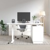Famapy Liftable Computer Desk Writing Desk Large Desktop Composite Small Storage Cabinet White - 2 of 4