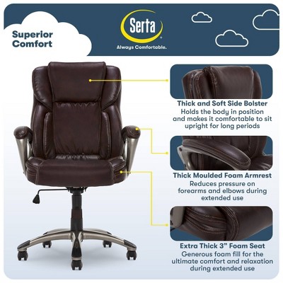 Biscuit Brown Bonded Leather High Back Executive Swivel Chair