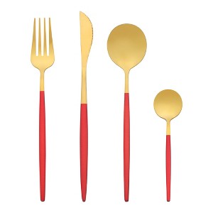 REGALWOVEN Stainless Steel Mirror Polished Durable Rust-Proof Serving Sets 24 Pcs 1 Set - 1 of 4