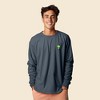 Dalix Alien Embroidered Cotton Classic Fit Long Sleeve Crewneck Tee Shirt Mens - 3 of 4