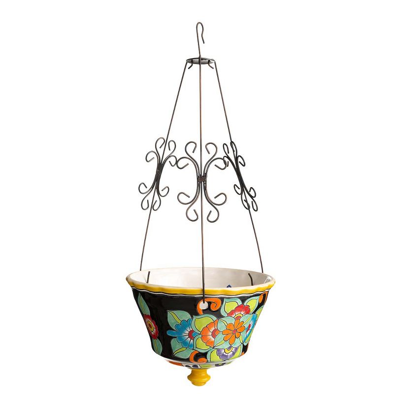 Plow & Hearth - Authentic Mexican Talavera Hanging Planter, 1 of 2