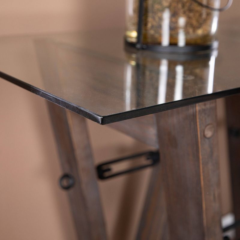 Vicar Reclaimed Wood Console Table Brown/Black - Aiden Lane, 3 of 10