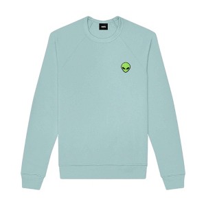 Dalix Alien Embroidered Fleece Crewneck Long Sleeve Sweatshirt Mens - 1 of 4