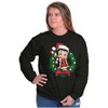 Betty Boop Christmas Santa Wreath Women Crewneck Sweatshirt Brisco Brands - 4 of 4