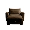 Modular Corduroy Sofa with Storage Ottoman & Deep Seat - 3 of 4