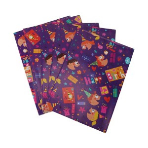 Unique Bargains Gift Wrap Paper Glossy Coated Paper 27.56 "x19.69 " 5 Pcs - 1 of 4