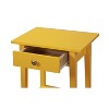 HomeStock Yellow Nightstand 28x18x14 Vibrant Bedside Table with Cheerful Finish, Sleek Lines, Storage Drawer and Easy Assembly - 4 of 4