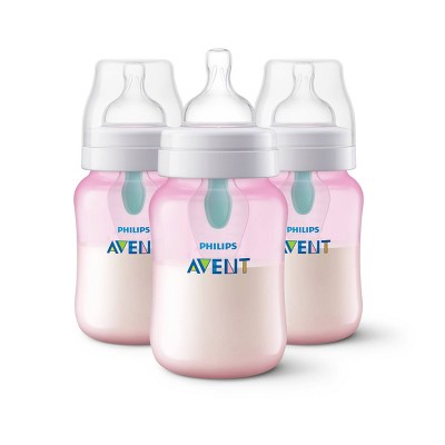 pink avent baby bottles