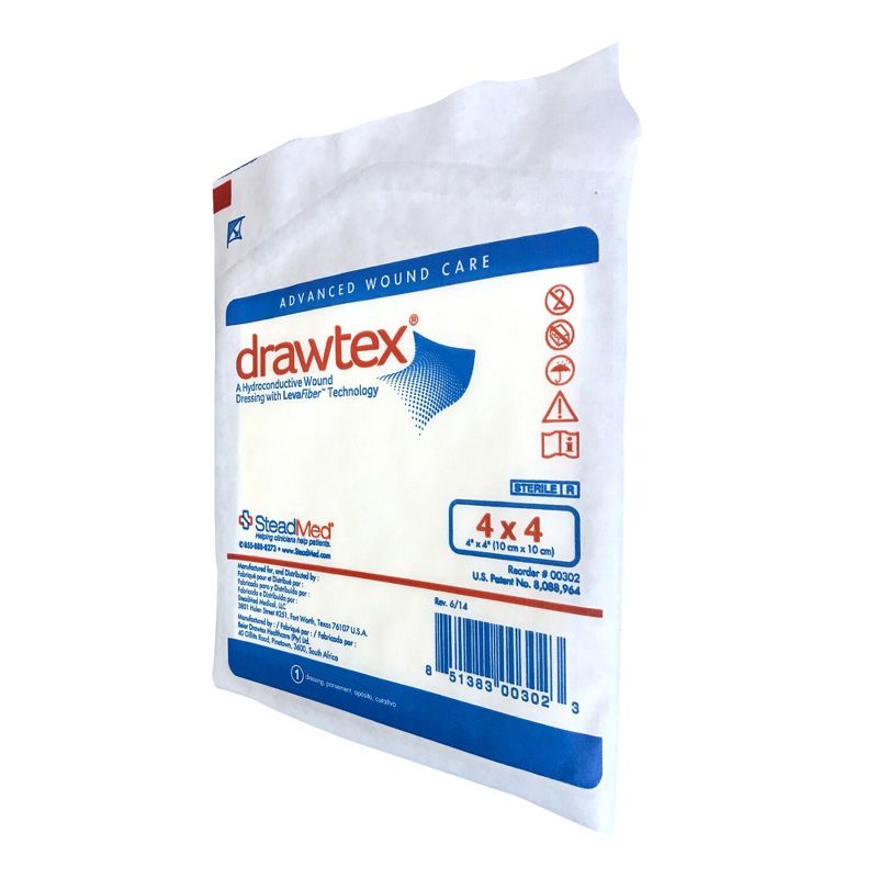 Drawtex Hydroconductive Wound Dressing, 4x4, 1 Count, 1 Pack, 4 of 5