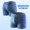 CARER 2pk Washable Incontinence Underwear for Men Leakproof Mens Incontinence Boxer Briefs for Bladder Leakage 80ml Absorbency Reusable - 2 of 4