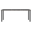 vidaXL Patio Dining Table, Gray 70.9"x27.6"x28.7" Poly Rattan - 3 of 4