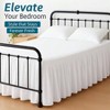 Ruffled Bed Skirt, Gathered Style, 100 Microfiber, 16 Drop, Queen, White 60" W X 80" L - 3 of 4