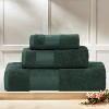 100% Cotton Medium Weight Geometric Border 3 Piece Assorted Bathroom Towel Set by Blue Nile Mills - 2 of 4