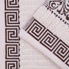 100% Cotton Medium Weight Floral Infinity Trim 3 Piece Bathroom Towel Set by Blue Nile Mills - 3 of 4