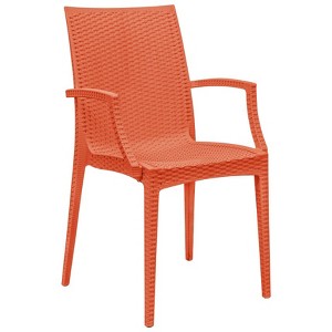 LeisureMod Mace Modern Dining Arm Chair for Indoor and Outdoor Home - 1 of 4