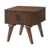 Vynxaria Storage End Table - Walnut Finish, 2 Tambour Doors & 1 Fixed Shelf, Walnut Veneer/Wood/Engineered Wood, Modern Living Room Furniture - 3 of 4