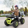 Infans 12V Kids Electric 4-Wheeler ATV Quad 2 Speeds Ride On Car w/MP3&LED Lights White - 4 of 4