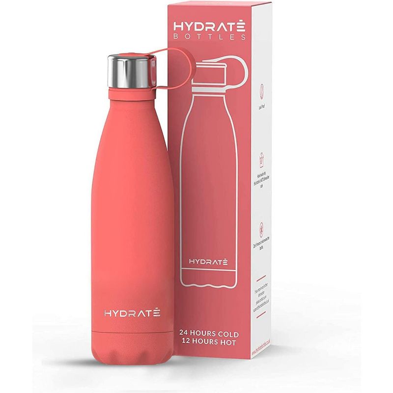 Hydrate 500ml Super Insulated Stainless Steel Water Bottle - Red, 1 of 4