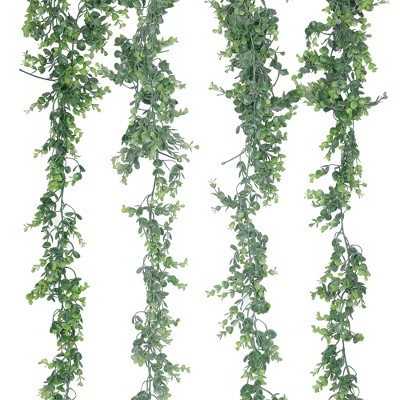 Unique Bargains Artificial Hanging Eucalyptus Stems Plants 72" 4 Pcs