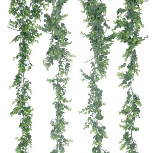 Unique Bargains Artificial Hanging Eucalyptus Stems Plants 72" 4 Pcs - 1 of 4